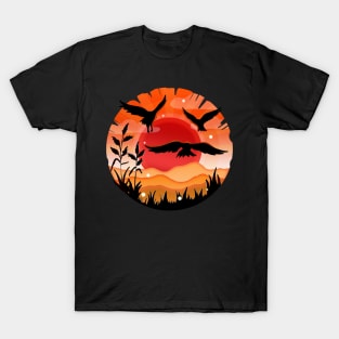 Birds on Sunset T-Shirt